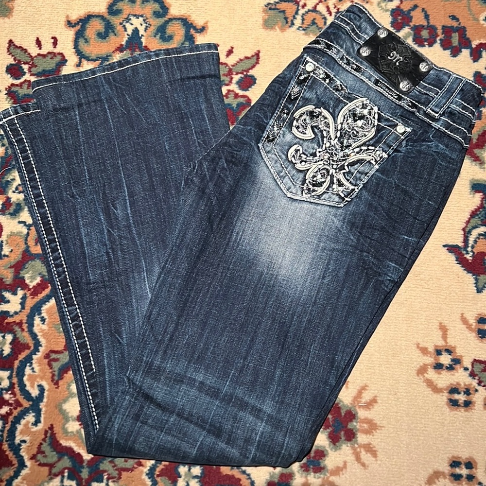 MissMe Embelished flare jeans